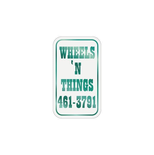 Wheels 'N Things - Metallic Green seat tube decal - old school bmx - Bmx Products AU