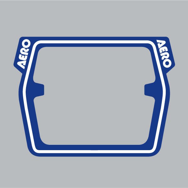AERO - Mesh Raceplate DECAL ONLY - BLUE - old school bmx - Bmx Products AU