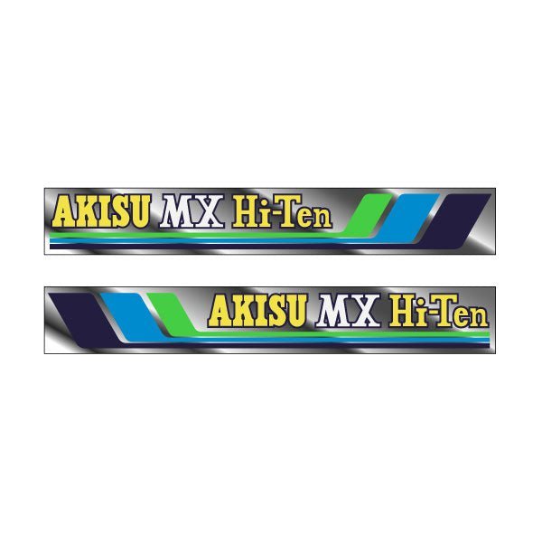 Akisu - MX White HI - TEN Stripes Fork decals - Old School BMX - Bmx Products AU