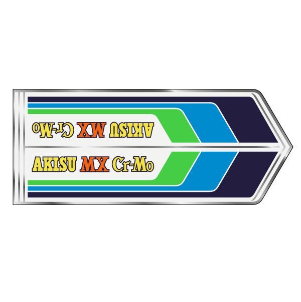 Akisu - Orange MX Cromo Downtube decal - Old School BMX - Bmx Products AU