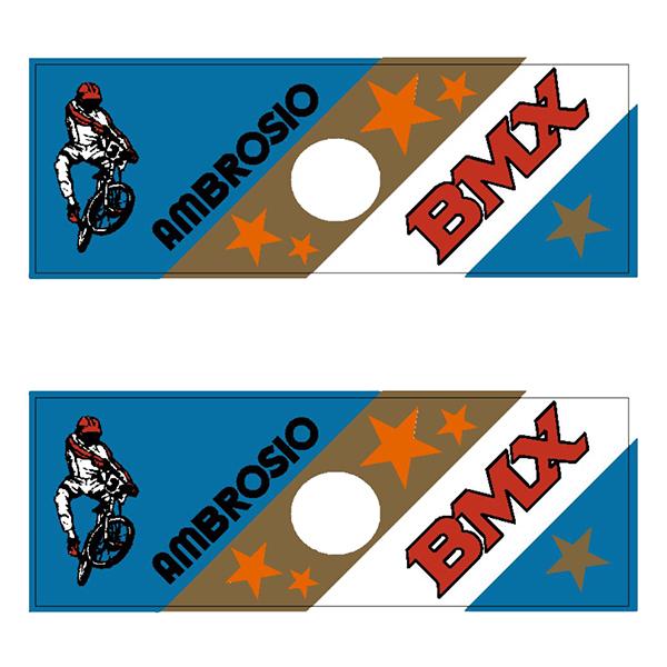 AMBROSIO - BMX rim - BLUE decals - old school bmx - Bmx Products AU