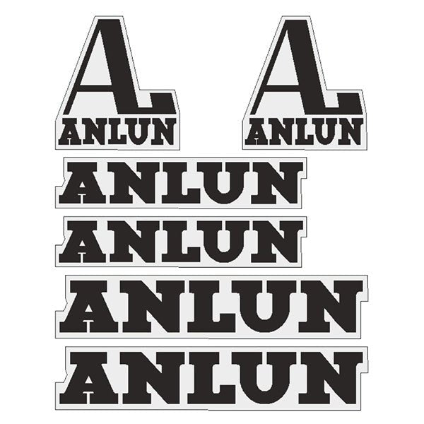 Anlun - Black on clear decal set - Old school bmx - Bmx Products AU