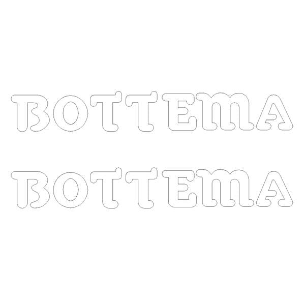 Bottema - DIE CUT fork decals - WHITE - Old school bmx - Bmx Products AU