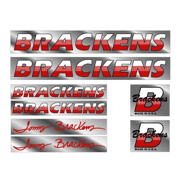 Brackens - Retro Signature Dual Downtube decals set - old school bmx - Bmx Products AU