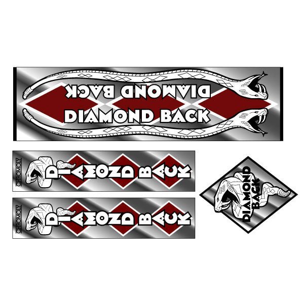 Diamond Back - 1978 Chrome decal set - Old school bmx - Bmx Products AU