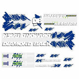 Diamond Back - 1988 Reactor Blue green decal set - Old school bmx - Bmx Products AU