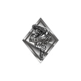 Diamond Back - Chrome & Grey "STICKEMUP" Head Tube Decal - Old school bmx - Bmx Products AU