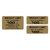 Diamond Back - Turbolite Weight rating decals - Old school bmx - Bmx Products AU