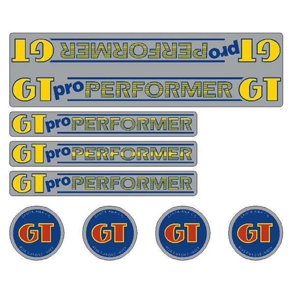 GT - 1984 - 85 Pro Performer BOLD - Chrome - decal set - Old school bmx - Bmx Products AU