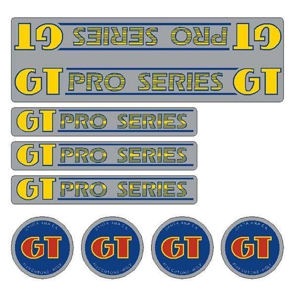 GT - 1984 - 85 Pro Series - Chrome - decal set - Old school bmx - Bmx Products AU