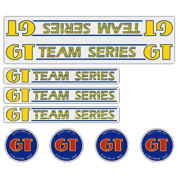 GT - 1984 - 85 TEAM Series - Clear - decal set - Old school bmx - Bmx Products AU