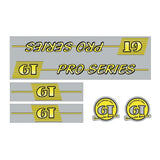 GT - 1986 PRO Series on silver - decal set - Old school bmx - Bmx Products AU