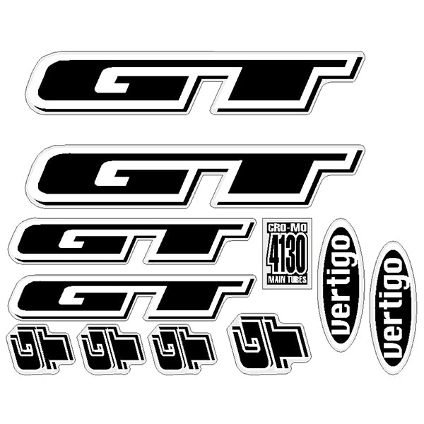 GT - 1997 Vertigo - for painted frames decal set - Old school bmx - Bmx Products AU