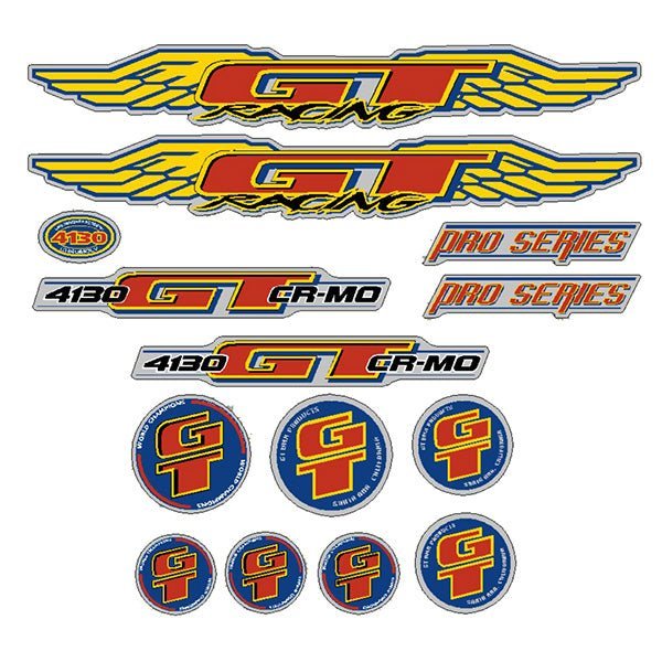 GT - 1998 Pro Series - Chrome decal set - Old school bmx - Bmx Products AU