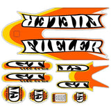 GT - 1999 Fueler - Orange Yellow decal set - Old school bmx - Bmx Products AU