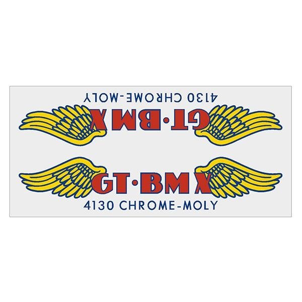 GT - 4130 clear - LARGE frame decal - Old school bmx - Bmx Products AU