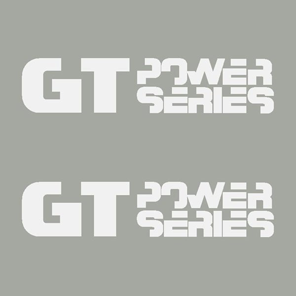 GT bmx - POWER SERIES crank die cut WHITE decals - Old school bmx - Bmx Products AU