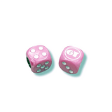 GT - Dice Tire Valve Caps (Pair) - Pink - old school bmx - Bmx Products AU