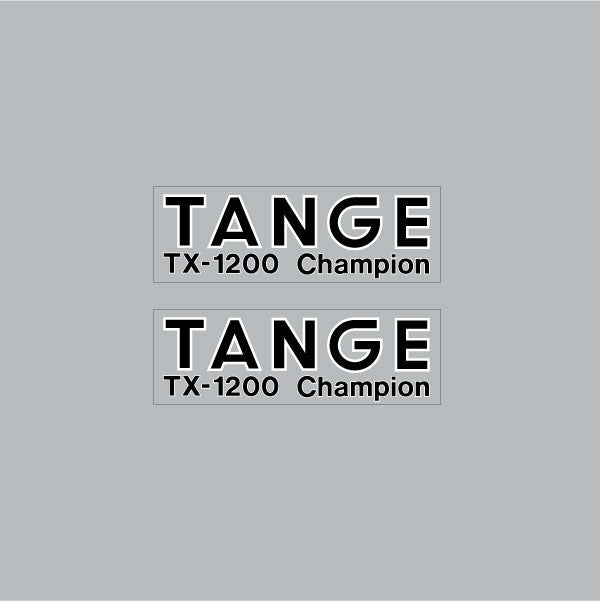 Healing - Tange TX1200 black with white outline clear fork decals - Old school bmx - Bmx Products AU