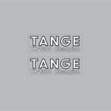 Healing - Tange TX1200 white with black outline clear fork decals - Old school bmx - Bmx Products AU