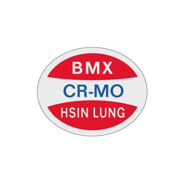 HSIN LUNG - Cromo Oval bar decal - Old school bmx - Bmx Products AU