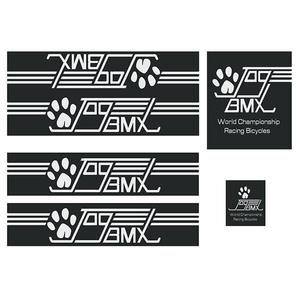 Jag (post mongoose) black chrome Decal set - Old school bmx - Bmx Products AU