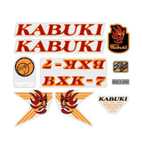 Kabuki - BXK - 7 Bridgestone RED decal set - old school bmx - Bmx Products AU
