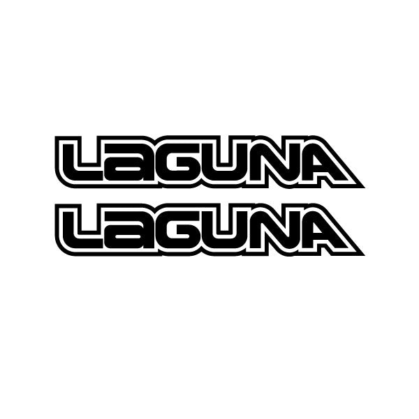 Laguna - Die cut Black fork decals - old school bmx - Bmx Products AU