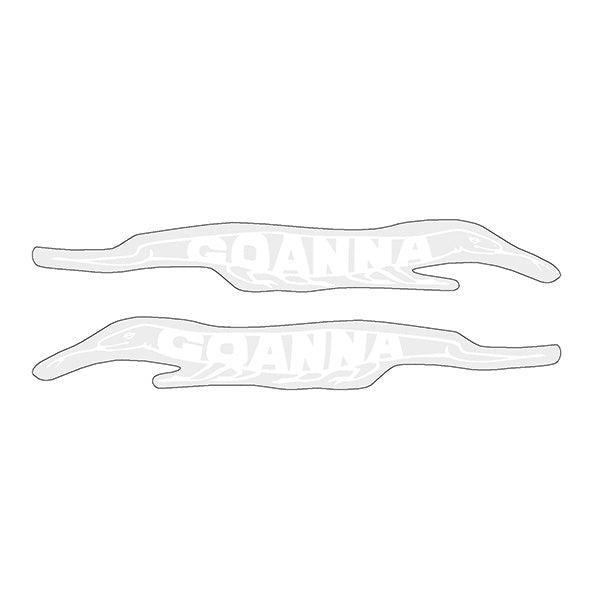Madison - Goanna - Top tube decals - WHITE - old school bmx - Bmx Products AU