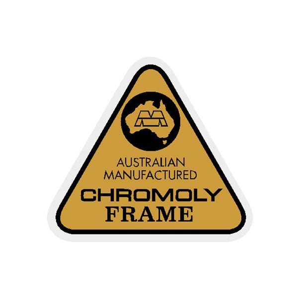Madison - Top tube decal - Australian manufactured CROMO frame - GOLD - old school bmx - Bmx Products AU