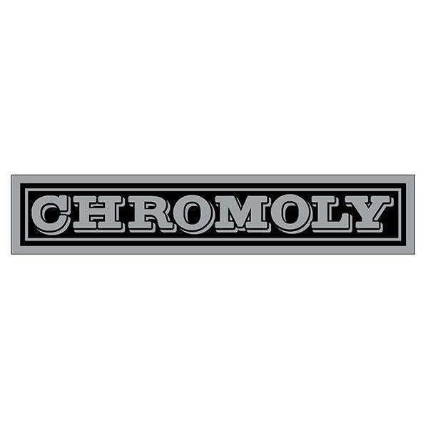 Madison - Top tube decal - CHROMOLY - SILVER PRISM - old school bmx - Bmx Products AU