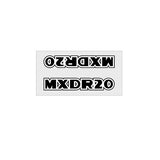 Madison - Top tube decal - MXDR20 WHITE with BLACK - old school bmx - Bmx Products AU