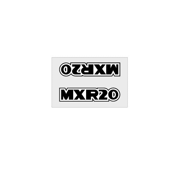 Madison - Top tube decal - MXR20 WHITE with BLACK - old school bmx - Bmx Products AU