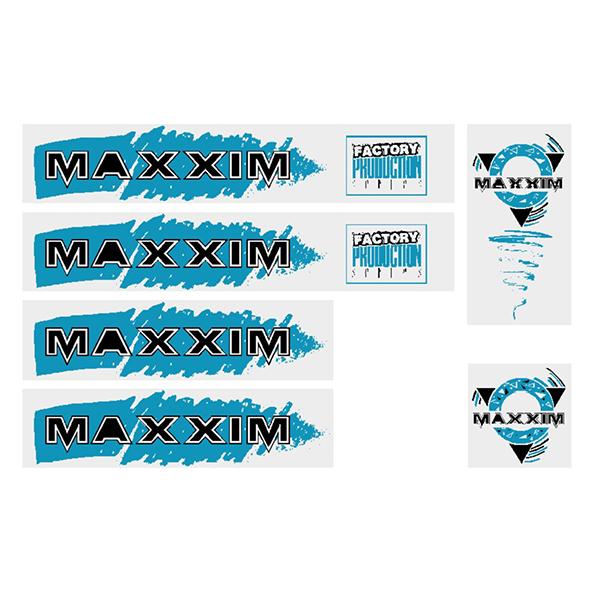 Maxxim - FACTORY - BLACK WRITING small decal set - Old school bmx - Bmx Products AU