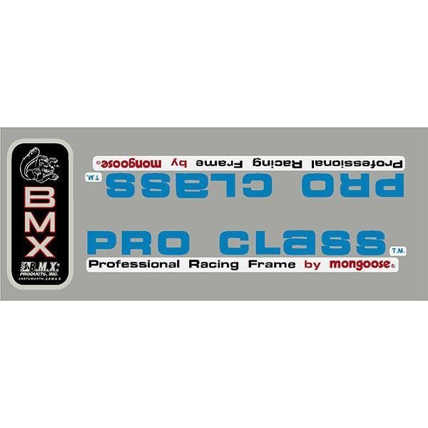 Mongoose - 1982 - 83 Pro Class Decal set - Old school bmx - Bmx Products AU