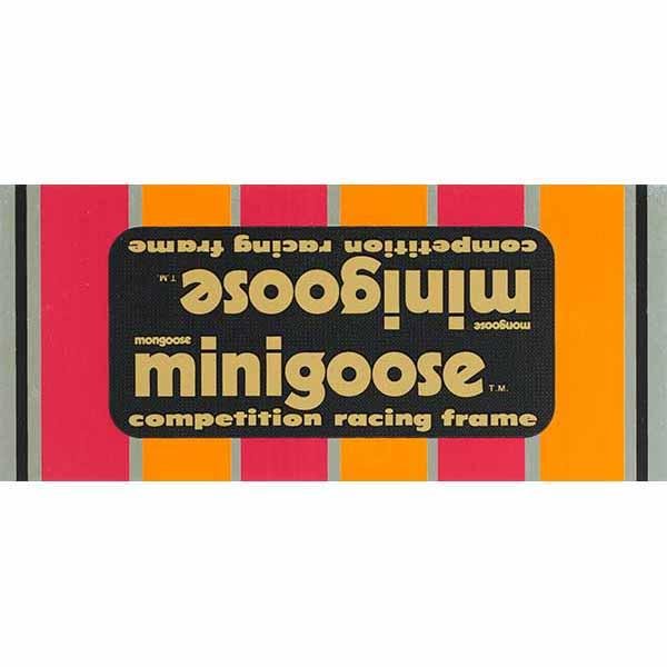 Mongoose - 1982 Minigoose Decal set - Old school bmx - Bmx Products AU
