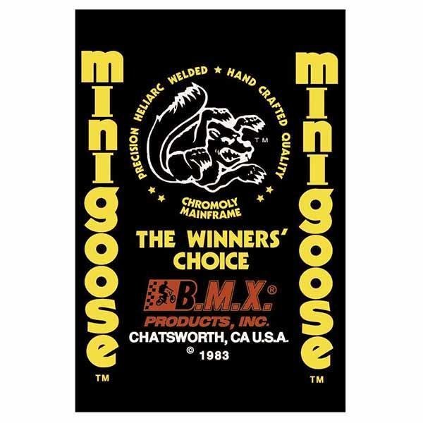 Mongoose - 1983 Minigoose "Red Chatsworth" Decal set - Old school bmx - Bmx Products AU