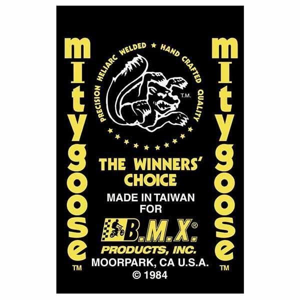 Mongoose - 1984 Mitygoose with yellow & Taiwan seat tube decal - Old school bmx - Bmx Products AU