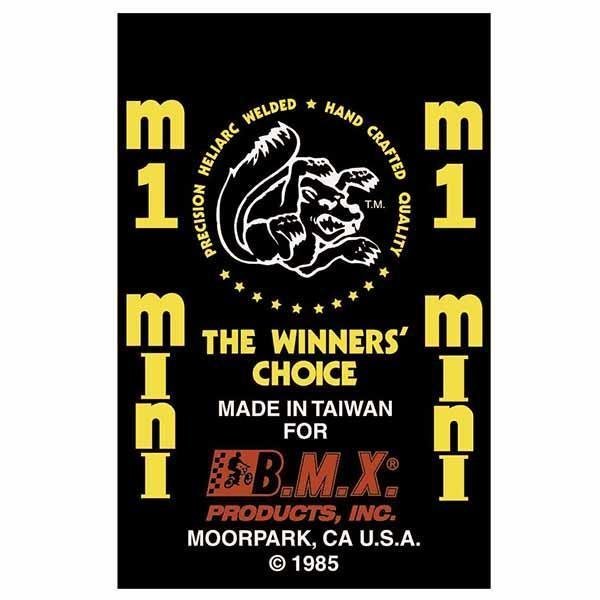 Mongoose - 1985 M1 Mini Decal set - Old school bmx - Bmx Products AU