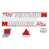 Mongoose - 1987 Alta red Decal set - old school bmx - Bmx Products AU