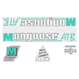 Mongoose - 1987 ATB aqua Decal set - old school bmx - Bmx Products AU