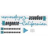 Mongoose - 1987 Californian for chrome frame Decal set - old school bmx - Bmx Products AU