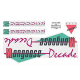 Mongoose - 1987 Decade Decal set - Blue frame - old school bmx - Bmx Products AU