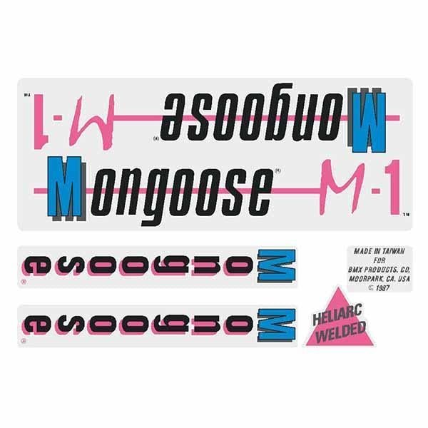 Mongoose - 1987 M1 decal set - old school bmx - Bmx Products AU
