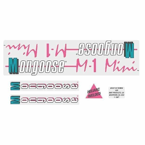 Mongoose - 1987 M1 Mini decal set - old school bmx - Bmx Products AU