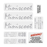 Mongoose - 1987 Miniscoot grey decal set - old school bmx - Bmx Products AU