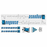 Mongoose - 1988 Californian Pro for grey frame Decal set - old school bmx - Bmx Products AU