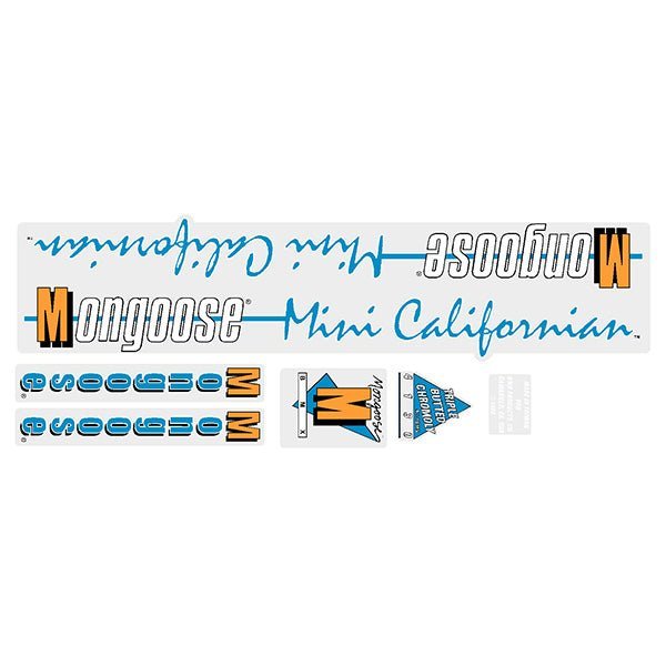 Mongoose - 1988 Mini Californian Decal set - old school bmx - Bmx Products AU