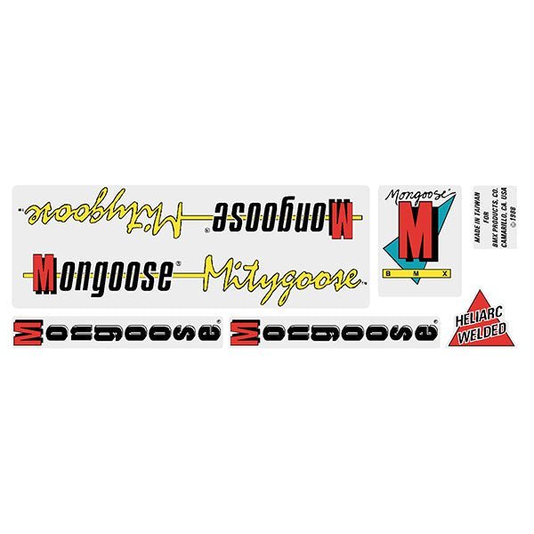 Mongoose - 1988 Mitygoose Decal set - Old school bmx - Bmx Products AU