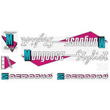 Mongoose - 1988 Stylist Freestyle Decal set - BLUE frame - Old school bmx - Bmx Products AU